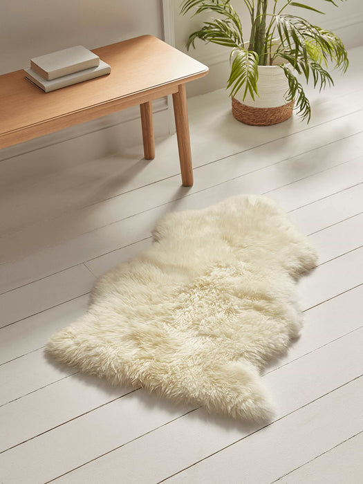Sumptuous Sheepskin Single Rug - Ivory