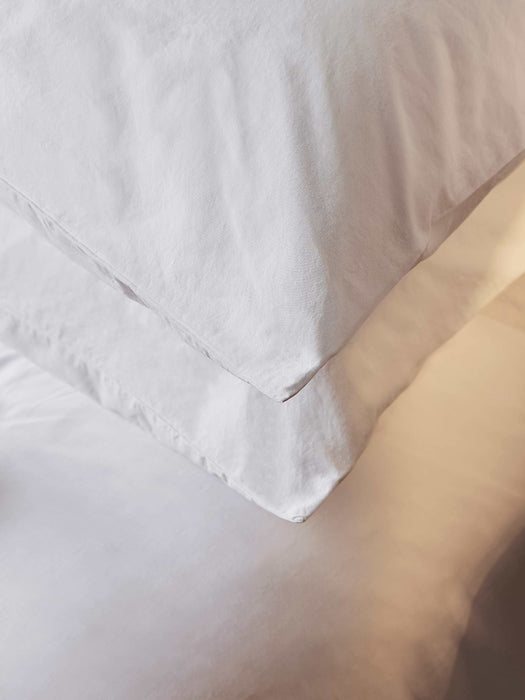 Washed Cotton Housewife Pillowcase Pair - White