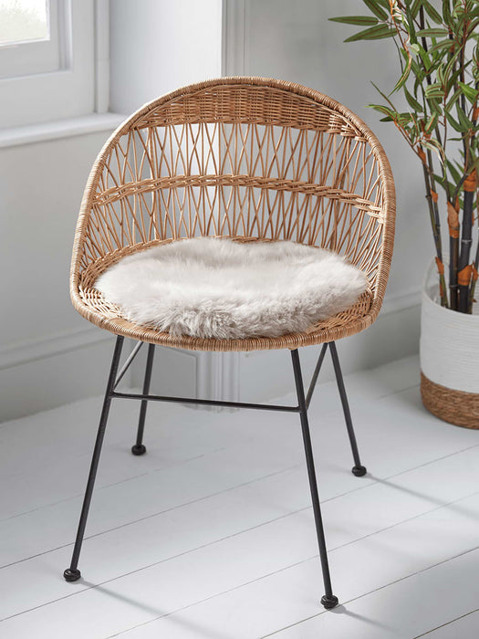 Sumptuous Sheepskin Seat Pad - Oyster