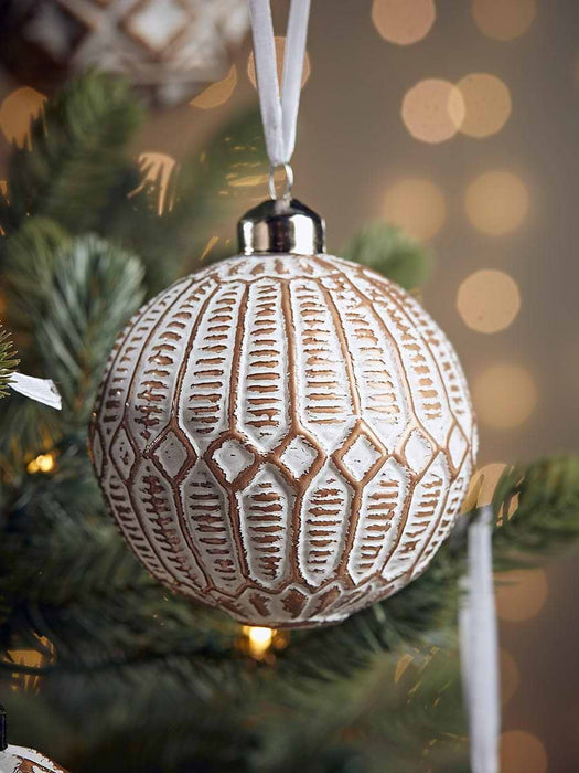 Twelve Soft Gold & White Baubles