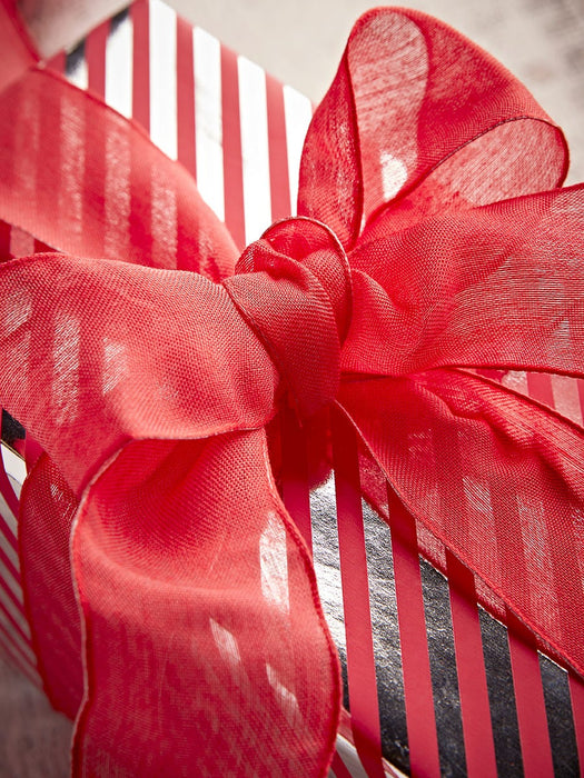 Voile Wired Ribbon - Red