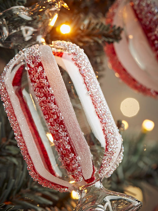 Four Giant Sweets Glass Baubles