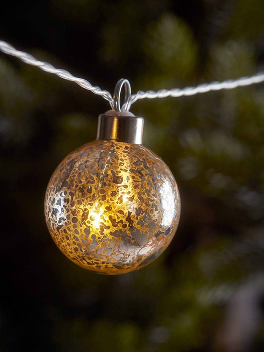 Mercuried Glass Bauble String Lights