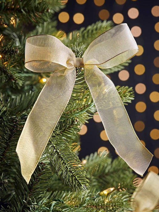 Twelve Golden Organza Tree Bows