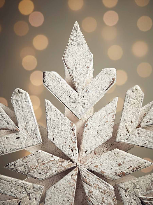 Wooden Snowflake Tree Topper