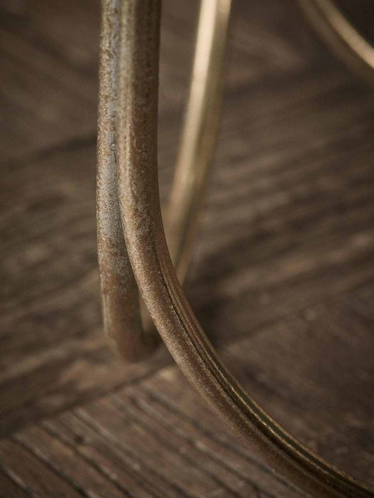 Distressed Golden Candle Holder