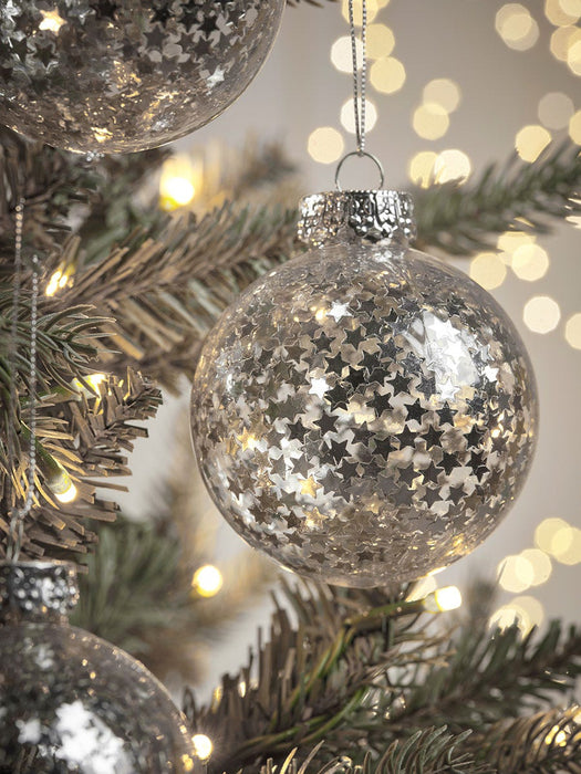 Twelve Sparkling Stars Shatterproof Baubles