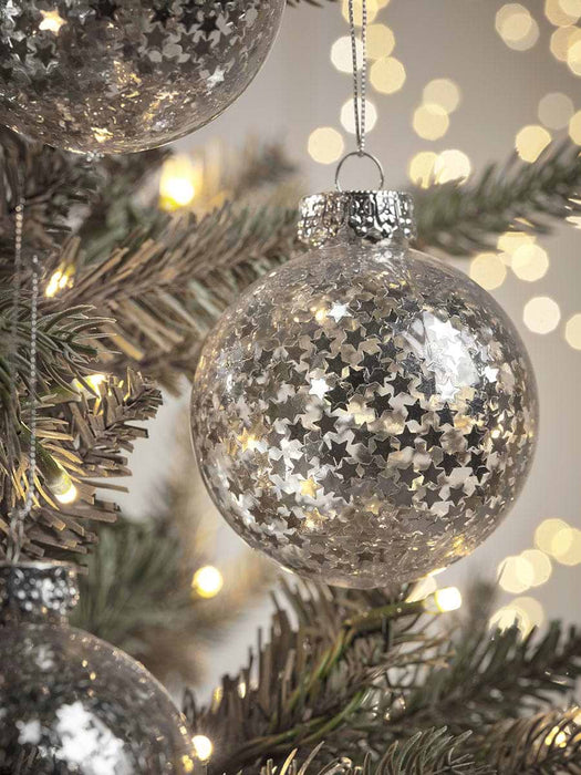 Twelve Sparkling Stars Shatterproof Baubles
