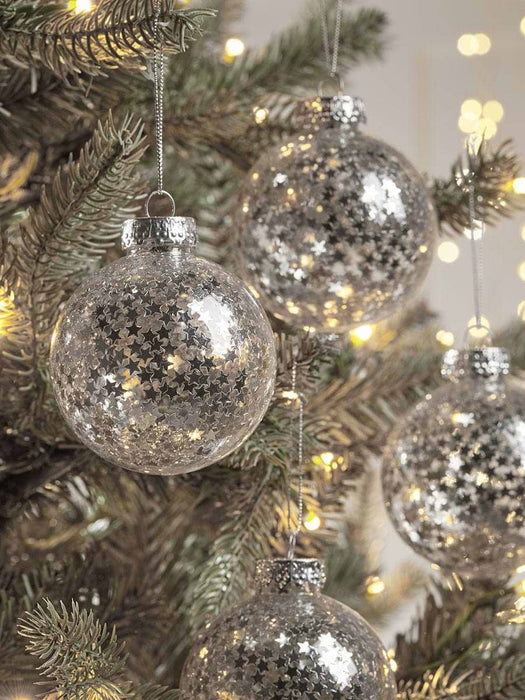 Twelve Sparkling Stars Shatterproof Baubles