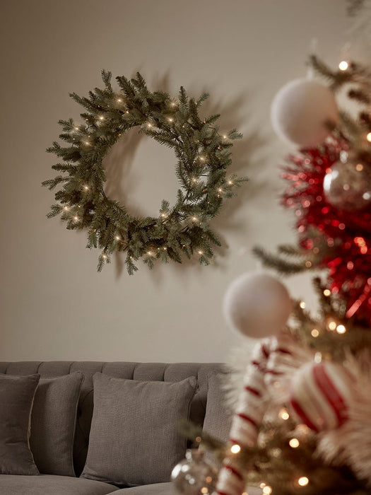 Dusky Pine Pre-Lit Wreath