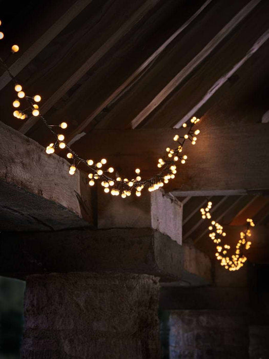 Indoor Outdoor Cherry Cluster Light - Black