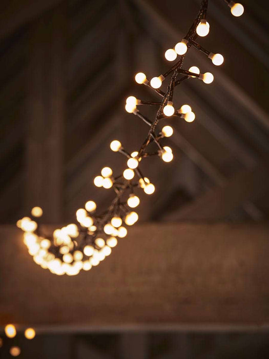Indoor Outdoor Cherry Cluster Light - Black
