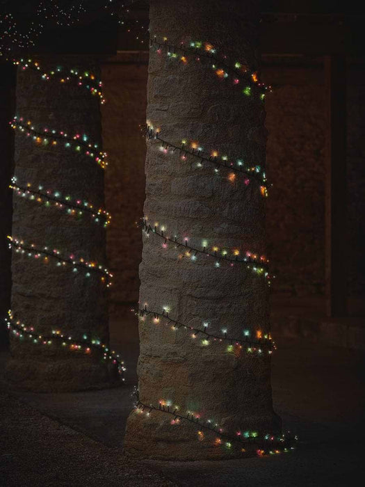 Indoor Outdoor Twinkle Cluster Lights - Multicoloured