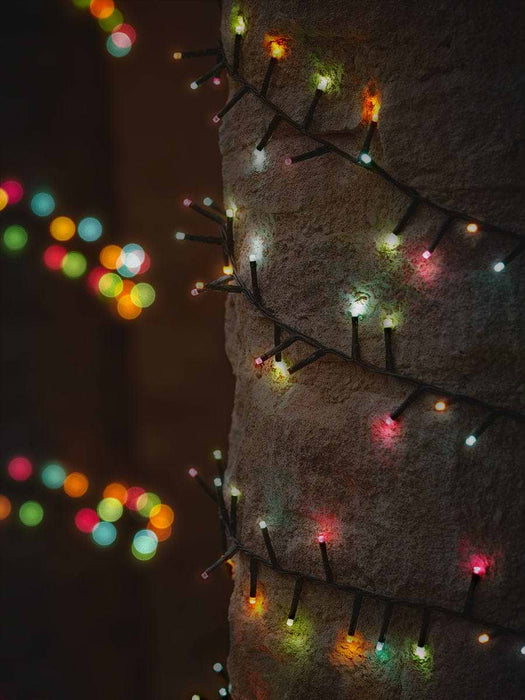 Indoor Outdoor Twinkle Cluster Lights - Multicoloured