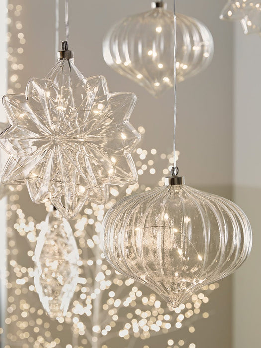 Oversized Light Up Glass Snowflake