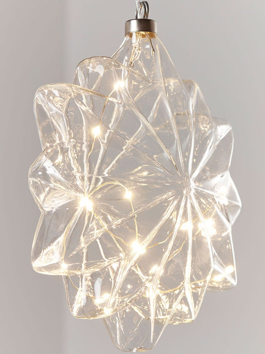 Oversized Light Up Glass Snowflake