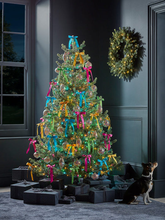 Twelve Satin Tree Bows - Bright Mix
