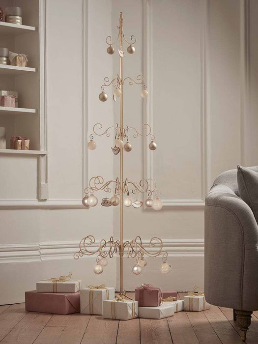 Ornate Golden Metal Christmas Tree
