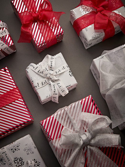 Voile Wired Ribbon - Red