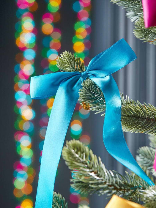 Twelve Satin Tree Bows - Bright Mix
