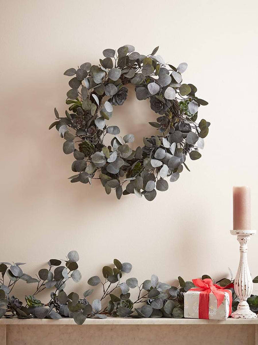 Succulent & Eucalyptus Wreath