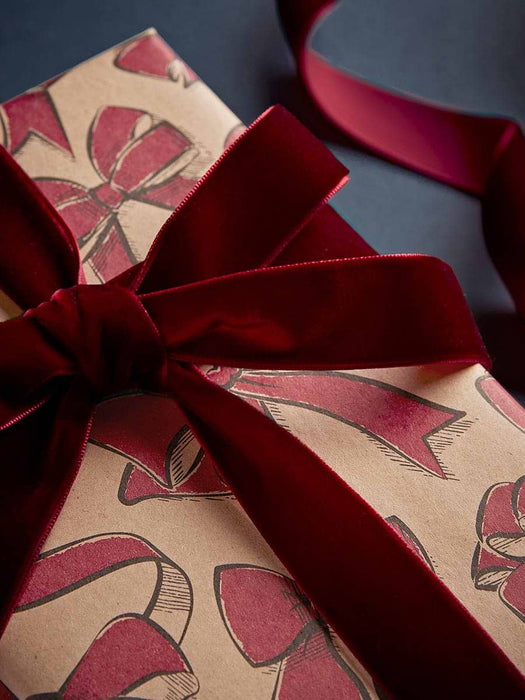 Velvet Ribbon - Deep Red