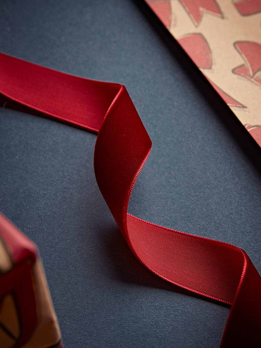 Velvet Ribbon - Deep Red