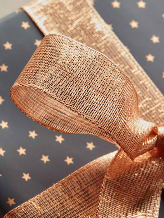 Metallic Wired Ribbon - Copper