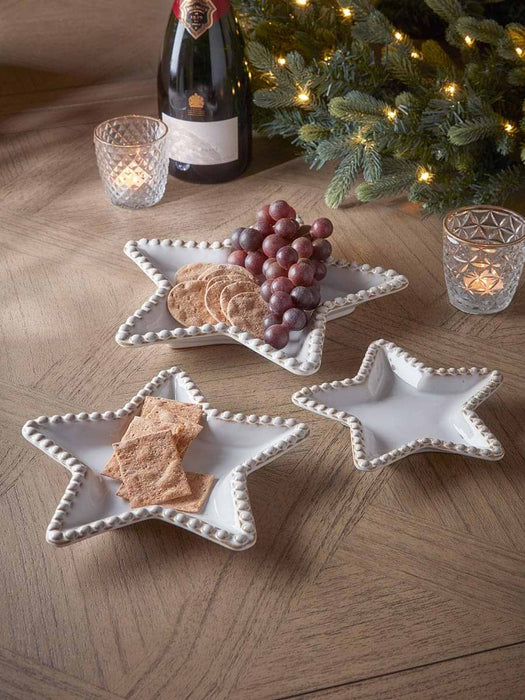Three Beaded Star Plates