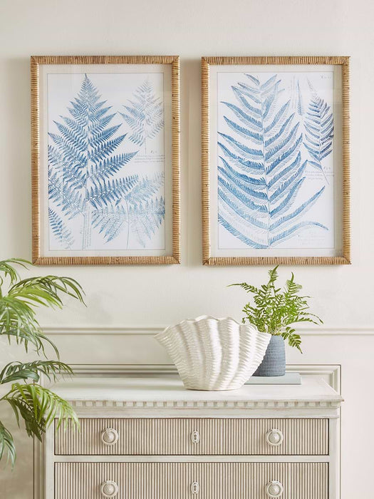 Two Blue Fern Framed Prints