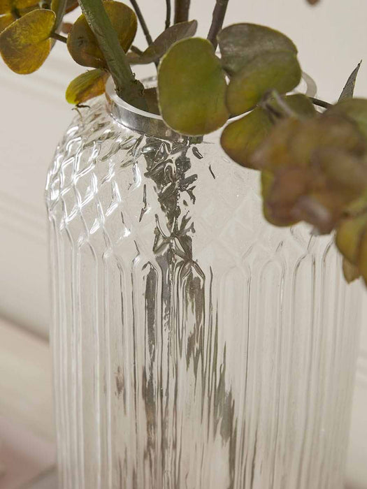 Diamond Glass Vase - Clear