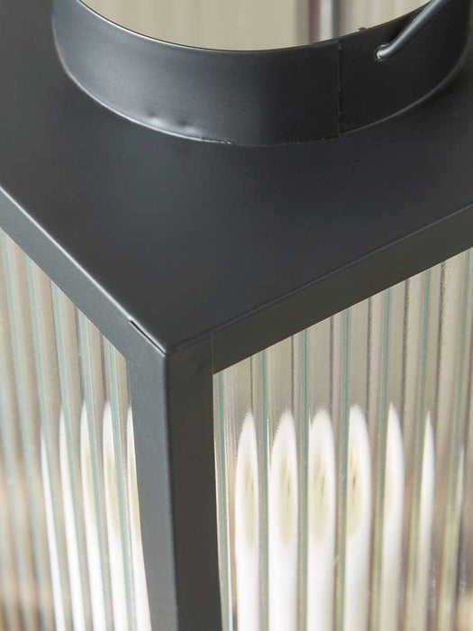 Reeded Glass Lantern - Small