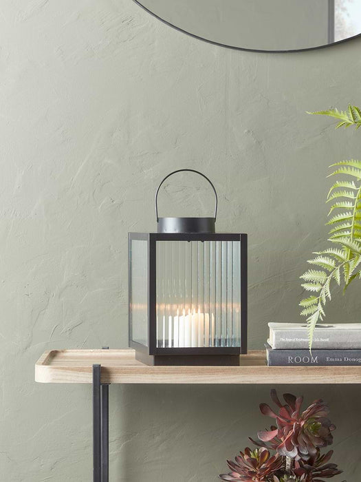 Reeded Glass Lantern - Small