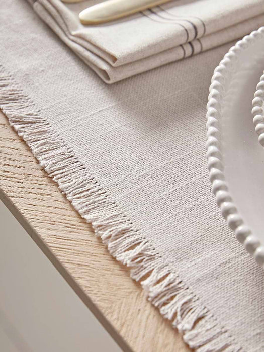 Four Frayed Edge Placemats
