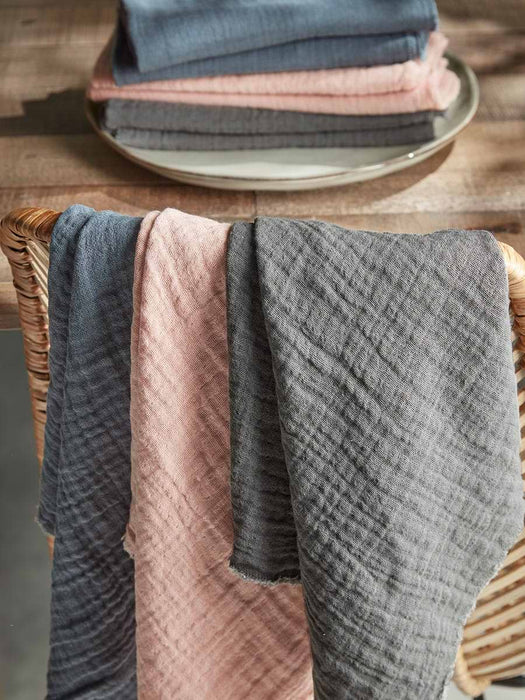 Four Waffle Napkins - French Blue
