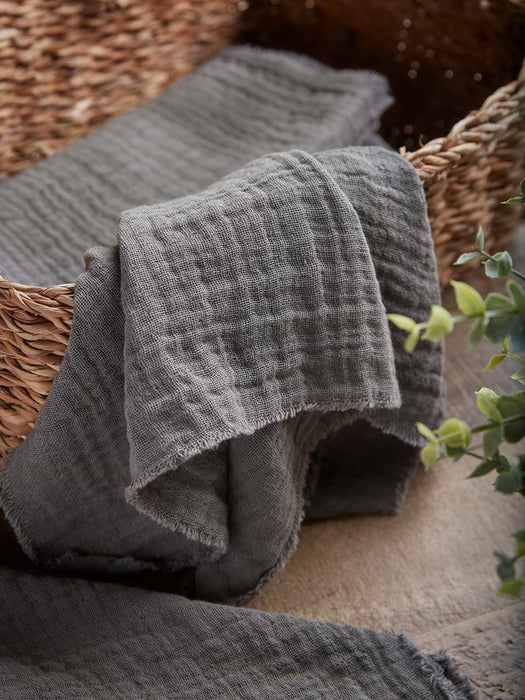 Four Waffle Napkins - Deep Grey