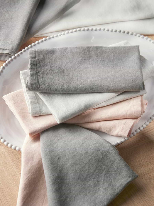 Four Linen & Cotton Napkins - Dusky Rose