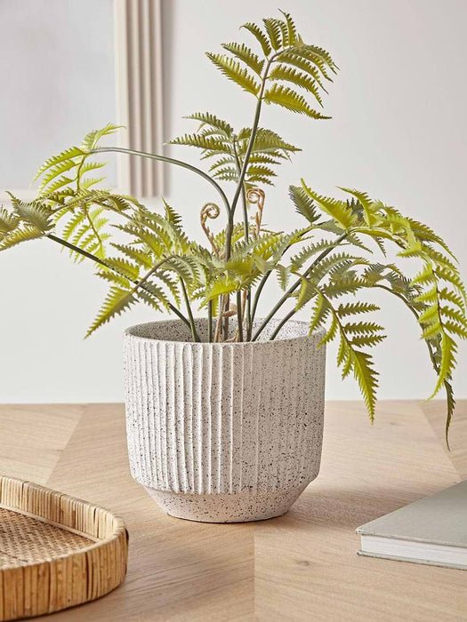 Fluted Speckled Planter