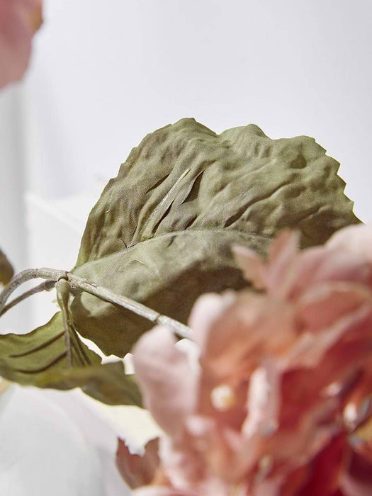 Three Faux Hydrangea Stems - Blush