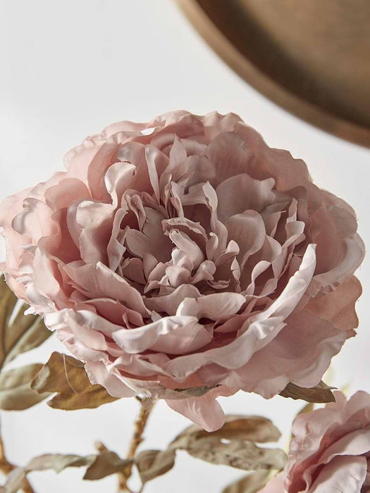 Three Faux Peony Stems - Blush