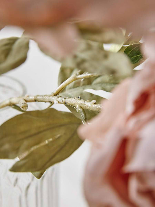 Three Faux Peony Stems - Blush