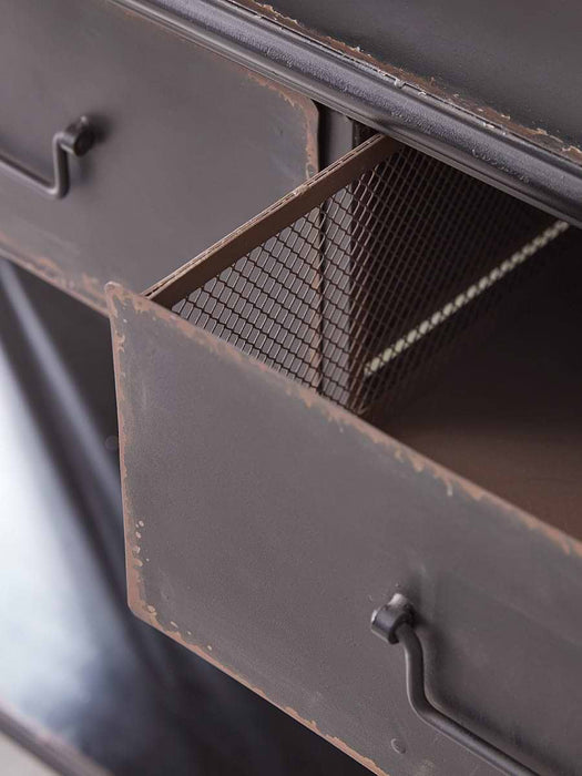 Industrial Iron Console Table
