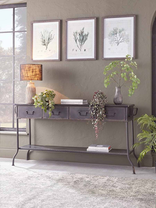 Industrial Iron Console Table