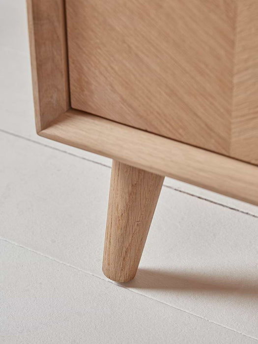 Chevron Oak Sideboard