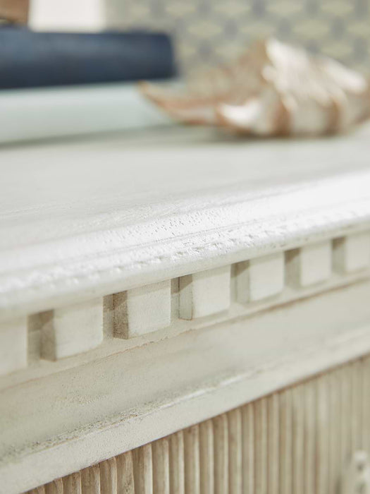 Whitewashed Ribbed Chest of Drawers