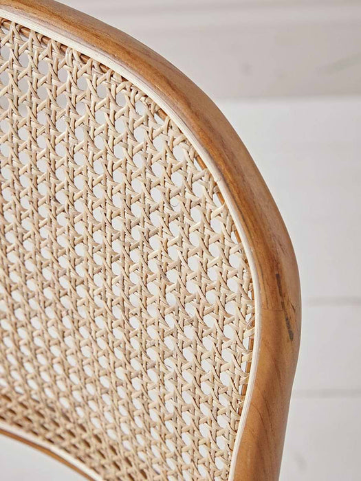 Two Cane Webbing Dining Chairs - Natural