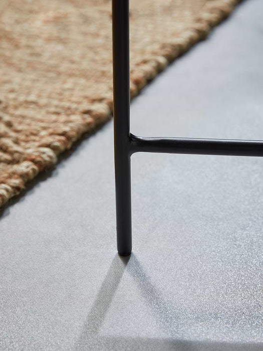 Round Reeded Glass Side Table