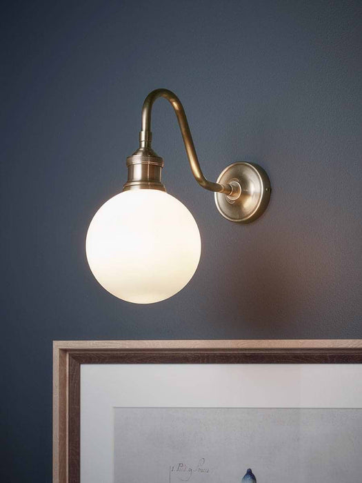 Frosted Globe Wall Light