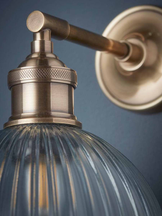 Reeded Glass Wall Light