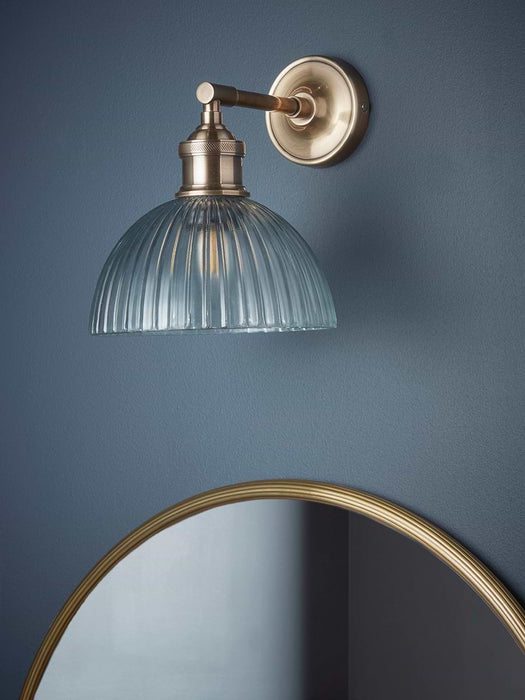 Reeded Glass Wall Light